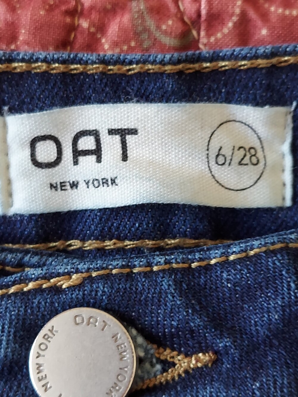 OAT New York Women’s Pin-Tuck Seam Straight-Leg Jeans Size 6/28 - Picture 9 of 9